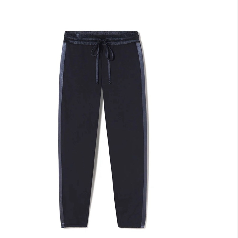 Urban MuuMuu Blythe French Terry Sweat Pant With Satin Waistband and Trim Size L